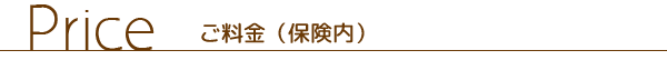 ご料金（保険内）